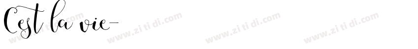 Cest la vie字体转换